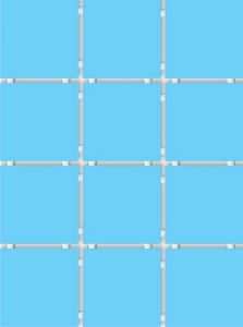 Плитка Конфетти голубой (полотно из 12 част. 9,9x9,9) 30x40 см
