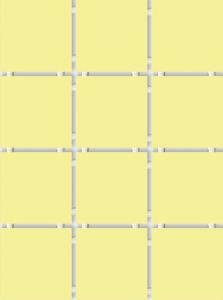 Плитка Конфетти желтый (полотно из 12 част. 9,9x9,9) 30x40 см