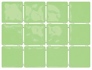 Плитка Сезоны зеленый (полотно из 12 частей 9,9x9,9) 30x40 см
