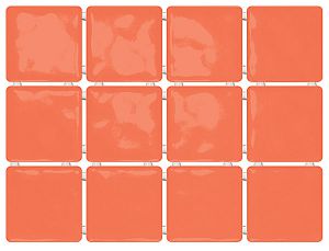 Плитка Сезоны оранжевый (полотно из 12 частей 9,9x9,9) 30x40 см