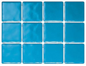 Плитка Сезоны голубой (полотно из 12 частей 9,9x9,9) 30x40 см