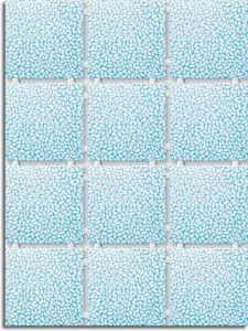 Плитка Рис голубой (полотно из 12 част. 9,9x9,9) 30x40 см