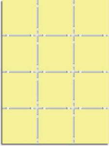 Плитка Суши желтый (полотно из 12 част. 9,9x9,9) 30x40 см
