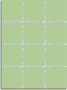 Плитка Суши зеленый (полотно из 12 част. 9,9x9,9) 30x40 см