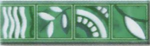 Бордюр Листопад зеленый 4х20 см