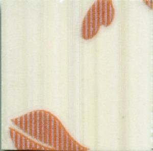 Вставка "Цветы" на светлом / терракотовый Кензо Нефрит 48х48 см