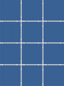 Плитка Конфетти синий (полотно из 12 част. 9,9x9,9) 30x40 см