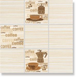 Декор для настенной плитки кремовый 2 10х10 см