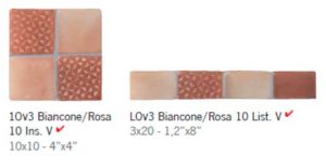 Biancone/Rosa Inserto V 10x10 см  