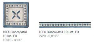 Bianco/Azul 10  Inserto F  10x10 см 