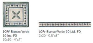 Bianco/Verde 10 Inserto F  10x10 см