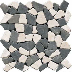 Плитка L'Antic Colonial Noohn Stone Mosaics L152801001 Broken Edge Negro-Crema