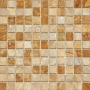 Viva Ceramica  Golden Travertin CV20051 MOS.NAT./POLISHED GOLDEN TRAVERTIN  2.5X2.5 30.5X30.5 см