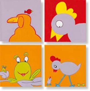 Настенный декор, Aleluia Ceramicas Quinta  Conj.4 Jaqueline-Gilberta-Josefina-Jaime (компл. 4 шт. 20х20)  20 × 20 см