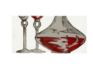 Декор Vino Bianco kieliszki 2 20x40 см