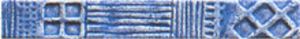 Бордюр Listello Bombay Blu 2,5x16,5 см