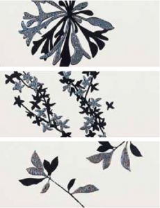 Панно Comp.RAKU BIANCO LUC (3pcs of 25x60) 75x60 см