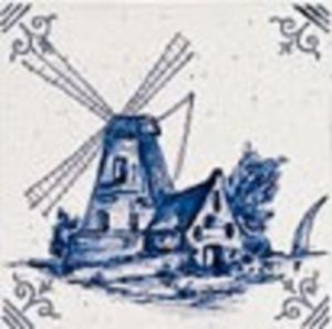 Декор DIBUJO DELFT № 4 C/CANTONERA 13x13 см