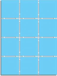 Плитка Суши голубой (полотно из 12 част. 9,9x9,9) 30x40 см